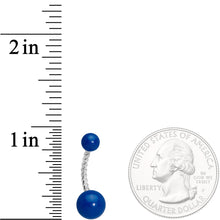 将图片加载到图库查看器，Blue Glow in the Dark Totally Twisted Belly Ring
