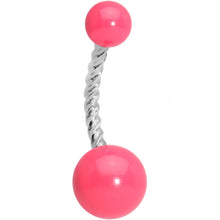 将图片加载到图库查看器，Pink Glow in the Dark Totally Twisted Belly Ring
