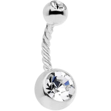 将图片加载到图库查看器，Clear Gem Totally Twisted Belly Ring Set of 2

