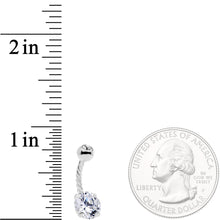 将图片加载到图库查看器，Clear Gem Totally Twisted Belly Ring Set of 2
