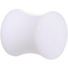 将图片加载到图库查看器，0G White UV Reactive Acrylic Saddle Plug Set
