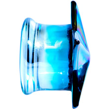 Load image into Gallery viewer, 2G Blue Aurora Glass Faceted Star Double Flare Plug Set 6mm to 16mm Sizes
