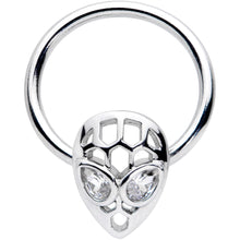 将图片加载到图库查看器，16G 3/8 Clear CZ Gem Openwork Alien Hinged Segment Ring
