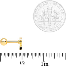 Load image into Gallery viewer, 16G 1/4 Gold Tone Swallow Tattoo Black Bird Cartilage Tragus
