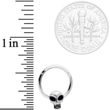 将图片加载到图库查看器，16G 3/8 Halloween Toothy Skull Hinged Segment Ring
