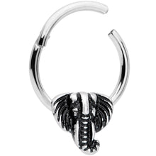 Load image into Gallery viewer, 16G 3/8 Elephant Head Hinged Segment Ring
