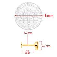 Load image into Gallery viewer, 16G 5/16 Clear CZ Gem Gold Tone Elephant Labret Monroe Tragus
