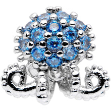 Load image into Gallery viewer, 16G 5/16 Blue CZ Gem Ocean Jellyfish Labret Monroe Tragus

