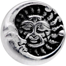 Load image into Gallery viewer, Celestial Snuggle Sun and Moon Barbell Tongue Ring
