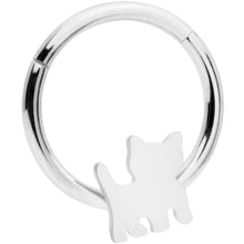 Load image into Gallery viewer, 16G 3/8 Kitty Cat Hinged Segment Ring
