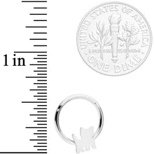 Load image into Gallery viewer, 16G 3/8 Kitty Cat Hinged Segment Ring
