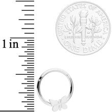 将图片加载到图库查看器，16G 3/8 Spring Butterfly Hinged Segment Ring
