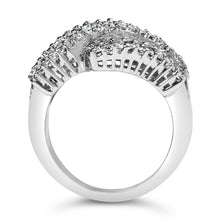 Load image into Gallery viewer, 14K White Gold Diamond Cocktail Ring Band (1 3/4 Cttw, H-I Color, SI2-I1 Clarity) - Size 6-1/2
