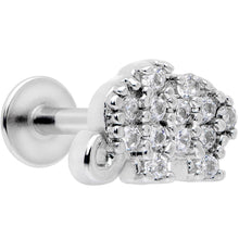 Load image into Gallery viewer, 16G 5/16 Clear CZ Gem Lucky Elephant Labret Moroe Tragus
