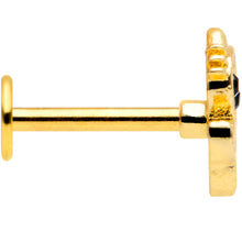 Load image into Gallery viewer, 16G 5/16 Clear CZ Gem Gold Tone Glamour Cat Labret Monroe Tragus
