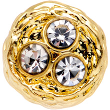 Load image into Gallery viewer, 16G 1/4 Clear Gem Gold Tone Birds Nest Cartilage Tragus Earring
