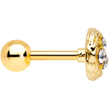 Load image into Gallery viewer, 16G 1/4 Clear Gem Gold Tone Birds Nest Cartilage Tragus Earring
