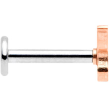 Load image into Gallery viewer, 16G 5/16 Rose Gold Tone Cat Internally Threaded Labret Tragus
