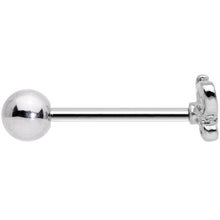 Load image into Gallery viewer, Clear Gem Loopy Openwork Butterfly Barbell Tongue Ring
