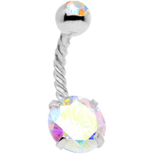Load image into Gallery viewer, Aurora Gem Disco Ball Twisted Belly Ring Set of 3
