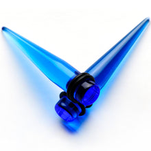 Load image into Gallery viewer, Blue Acrylic Straight Taper Set Available in Sizes  14G to 00G
