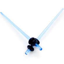 Load image into Gallery viewer, Blue Acrylic Straight Taper Set Available in Sizes  14G to 00G
