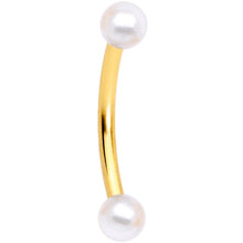 将图片加载到图库查看器，16G 5/16 Clear Gem Flower Gold Tone Curved Eyebrow Ring Set of 4
