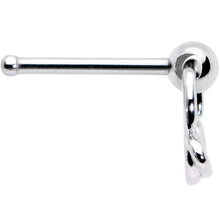 Load image into Gallery viewer, 20G 1/4 Ring of Saturn Dangle Nose Bone
