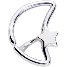 Load image into Gallery viewer, 16G 5/16 Crescent Moon and Star Closure Ring
