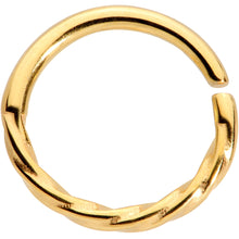 Load image into Gallery viewer, 16G 3/8 Gold Tone Simply Twisted Closure Ring
