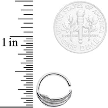Load image into Gallery viewer, 16G 3/8 Falling Feather Seamless Circular Ring
