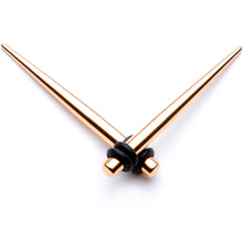 Load image into Gallery viewer, Rose Gold Tone Anodized Straight Taper Set Available in Sizes  14G to 00G

