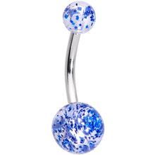 Load image into Gallery viewer, Blue Gem Variety Party Crescent Moon Star Belly Ring Set of 4
