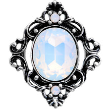 Load image into Gallery viewer, White Gem Victorian Era Double Flare Plug Set Sizes 6mm to 16mm
