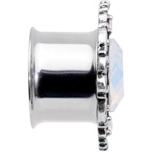 Load image into Gallery viewer, White Gem Victorian Era Double Flare Plug Set Sizes 6mm to 16mm
