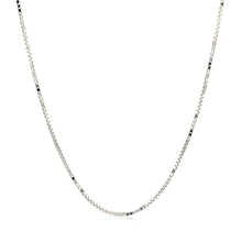 将图片加载到图库查看器，10k White Gold Adjustable Box Chain 0.85mm

