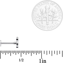将图片加载到图库查看器，16G 5/16 Clear CZ Gem Spring Butterfly Labret Monroe Tragus
