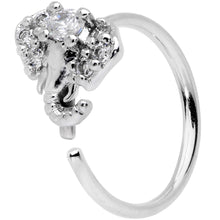 将图片加载到图库查看器，20G 5/16 Clear Gem Enticing Elephant Nose Hoop
