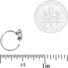 将图片加载到图库查看器，20G 5/16 Clear Gem Enticing Elephant Nose Hoop
