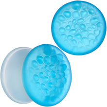 Load image into Gallery viewer, Blue Textured Glass Double Flare Plug Set Sizes 8mm to 25mm
