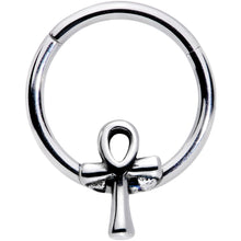 将图片加载到图库查看器，16G 3/8 Egyptian Ankh Hinged Segment Ring
