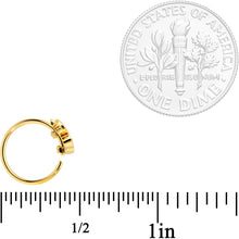 Load image into Gallery viewer, 20G 5/16 Clear Black Gem Gold Tone Glamour Cat Nose Hoop
