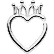 Load image into Gallery viewer, 16G 5/16 Royal Crown Heart Right Ear Closure Ring
