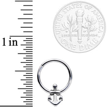 将图片加载到图库查看器，16G 3/8 Nautical Anchor Hinged Segment Ring
