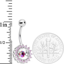Load image into Gallery viewer, Pink Gem Elegant Dance Crown Belly Ring
