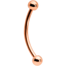 将图片加载到图库查看器，16G 1/2 Rose Gold Tone Curved Barbell
