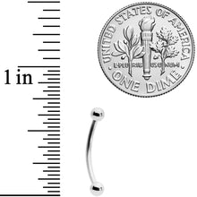 将图片加载到图库查看器，16G 1/2 Stainless Steel Curved Barbell
