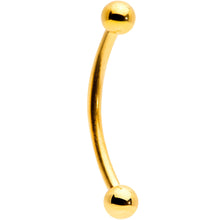 Load image into Gallery viewer, 16G 9/16 Gold Tone Curved Barbell
