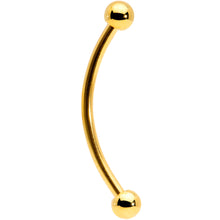 Load image into Gallery viewer, 16G 5/8 Gold Tone Curved Barbell
