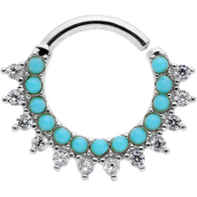 将图片加载到图库查看器，16G 5/16 Turquoise Western CZ Bendable Daith Cartilage
